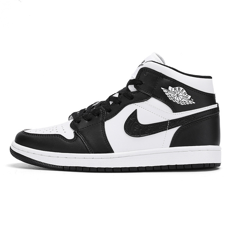 Fábrica de venta directa de Putian AJ zapatos de hombre de alto perfil marrón oscuro barbado zapatos de skate de mujer negro y blanco panda zapatos deportivos casuales mujeres