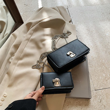 简约大小款链条小方包女2024新款秋季质感单肩包时尚转锁扣斜挎包