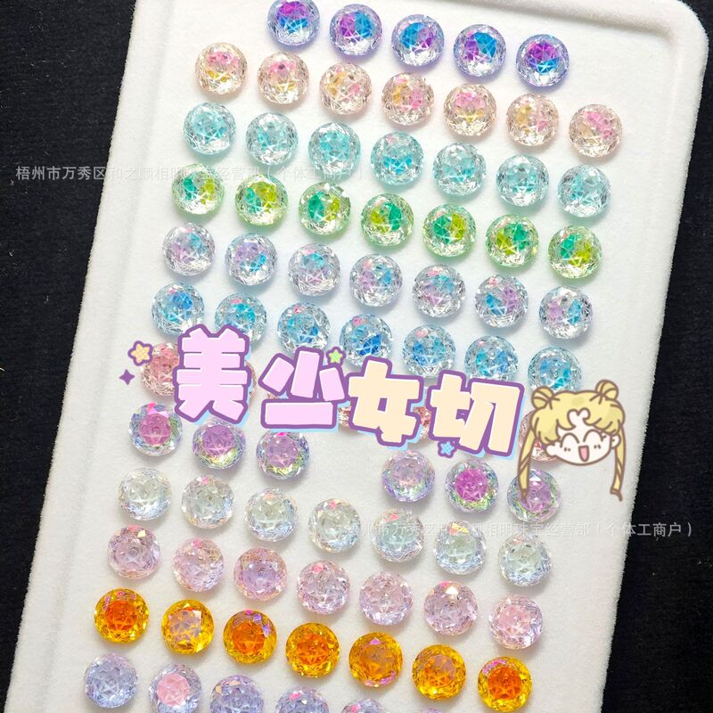 New 6mm Sailor Moon pentagram cut zircon loose stone earrings wholesale live stream nail art zircon supply New 6mm Sailor Moon pentagram cut zircon loose stone earrings wholesale live stream nail art zircon supply