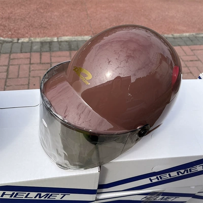 Motosiklet dəbilqələri – Half Helmet Summer Helmet Sunscreen Electric - one-size-fits-all-2023-cocoa-brown-standard-light-tea-lenses