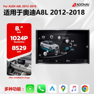 Audi A8 A8L D4 Android HD böyük ekran modifikasiya DVD mərkəzi naviqasiya pleyeri