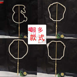 木蚕丝扇框古风异型空白扇架复古汉服扇子骨手工diy材料