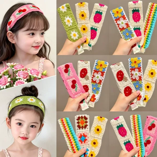 Children's knitted hair magic tape headband, bangs patch, hair tidying tool, girls' headband, baby headband, hair clip, hair accessory