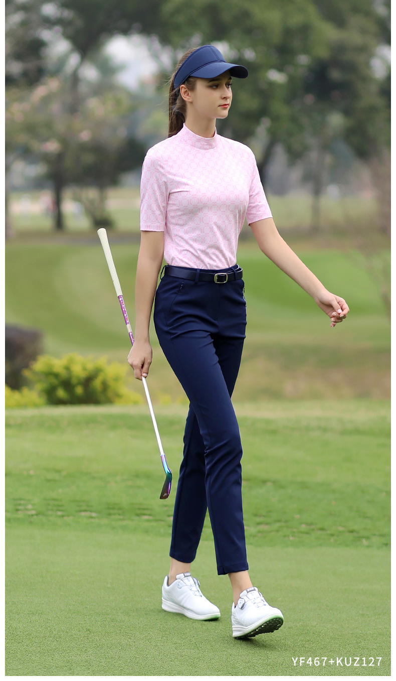 Quần golf nữ PGM dài, co giãn cao, chống thấm nước, dáng ôm thể thao — KUZ127-Xanh Navy [Dày dặn cho mùa Thu Đông] chi tiết 7