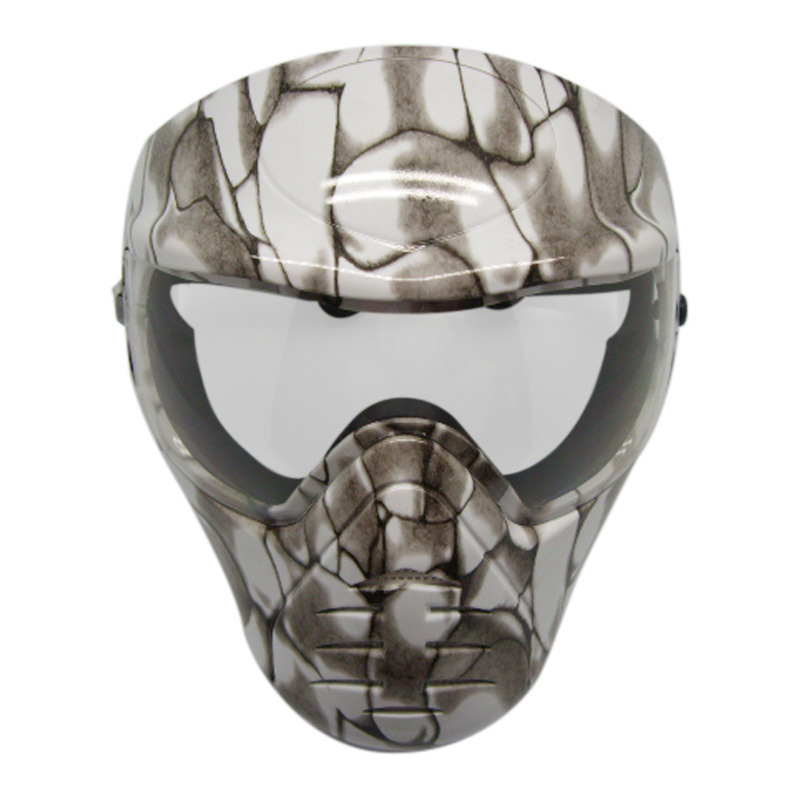 Negro estilo de la Serpiente paintball máscara real CS equipo campo medio paquete cara completa Protección Tiro Táctico Máscara Entrenamiento