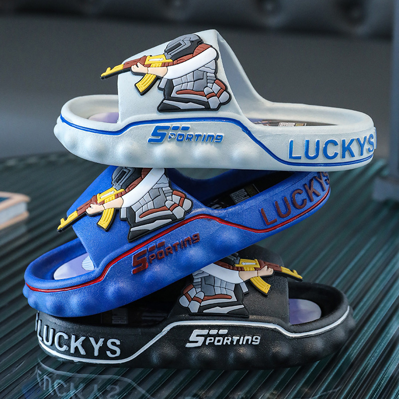 Zapatillas para niños Nueva caricatura suave inferior antideslizante hogar baño Baño padre-hijo hombres y mujeres zapatos de bebé