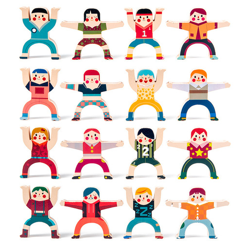 Cross-border children's strongman Jenga balance Jenga tabletop game parent-child building blocks decompression toys