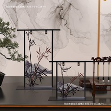 玄关竹子书房桌面家居装饰品摆件办公室茶室新中式禅意中国风包邮