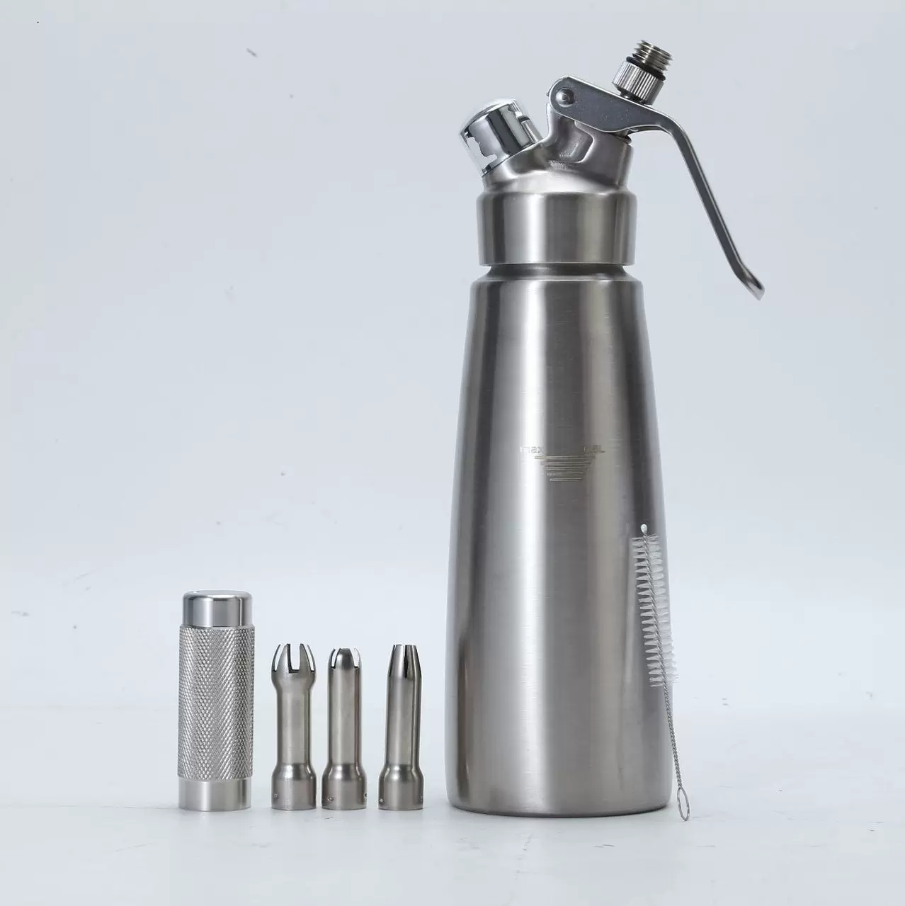 厂家批发户外不锈钢奶油枪发泡器虹吸瓶咖啡裱花器雪顶奶盖虹吸瓶