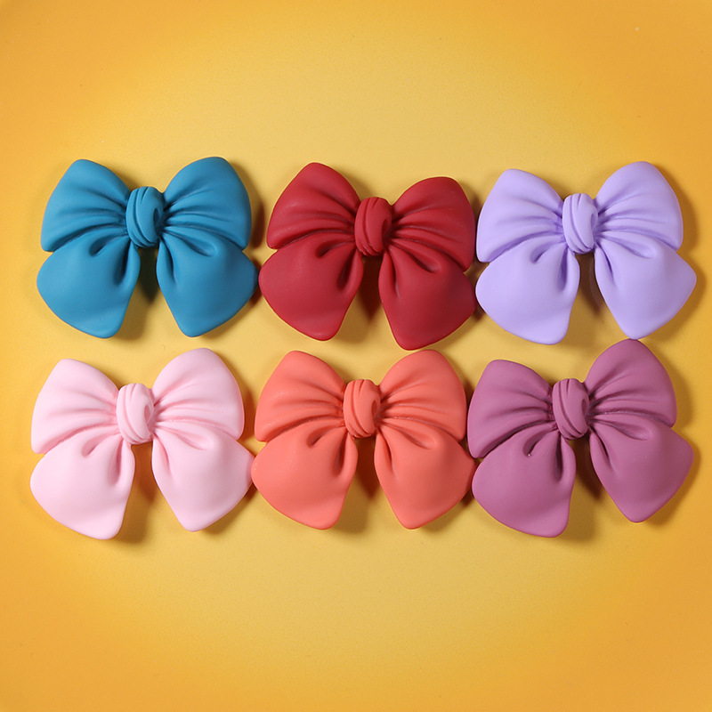 Manufacturers Spot Net Red Imitation cloth resin bow diy children Hairdressing parts Drip glue Mobile phone shell decorate