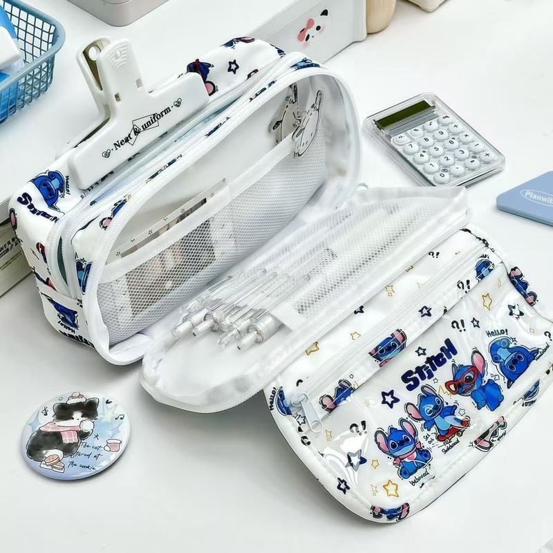 星际宝贝史迪仔痛包翻盖笔袋.可爱文具袋大容量史迪仔笔袋高颜值|undefined