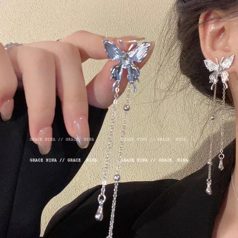 Серебряные серьги с жемчужным кисточкой, серебряная игла, с бриллиантовым акцентом, маленький элегантный дизайн
