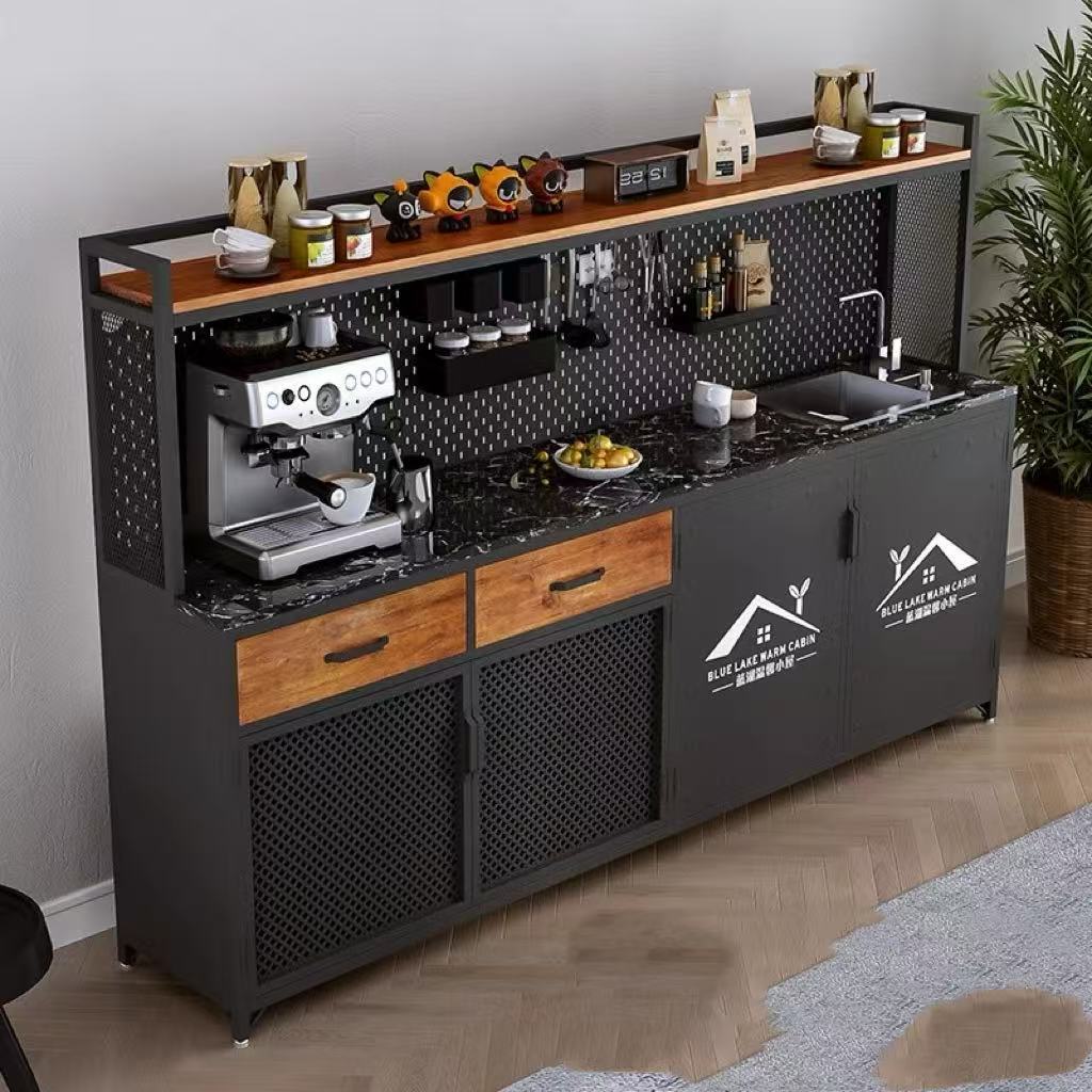 Office Water Bar Integrated Cabinet Sideboard Wall-Mounted Company Tea Cabinet Coffee Cabinet Wash Basin Operating Table Cabinet