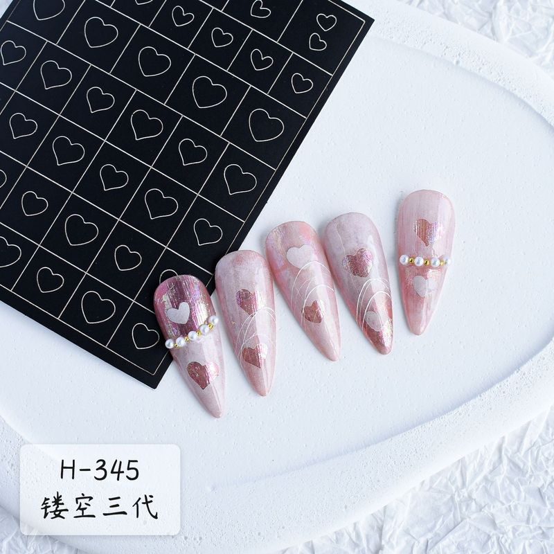 ネイル用品の透かし彫りのネイルアートのスプレーのテンプレートのステッカーの3世代のステッカーの透かし彫りの蝶の愛の爪のステッカーの卸売り|undefined