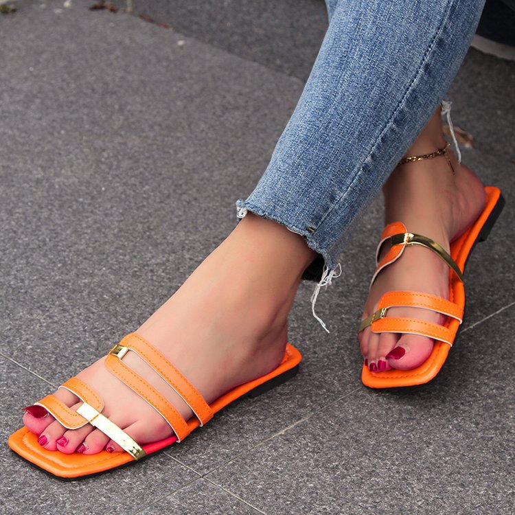 Women's Casual Color Block Open Toe Slides Slippers display picture 4