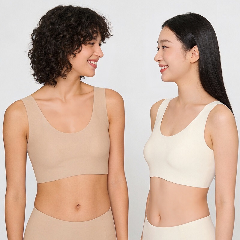 Paper-Thin Milk Silk Lingerie for Women, Large Bust Minimizing Vest, Seamless Slimming Invisible Comfortable Bra, U-Shaped Beautiful Back Bras Paper-Thin Milk Silk Lingerie for Women, Large Bust Minimizing Vest, Seamless Slimming Invisible Comfortable Bra, U-Shaped Beautiful Back Bras