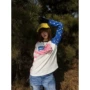 重磅长袖星星撞色t恤衫