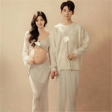 影楼孕妇照服装新款情侣主题写真慵懒氛围感孕妇照写真衣服在家拍