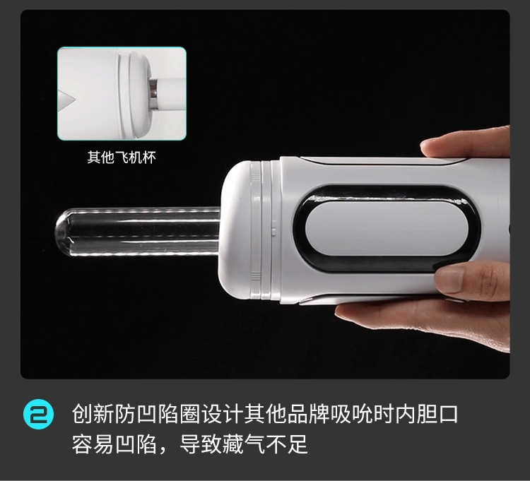 Mystery Fantasy Aircraft Cup Male Masturbator with Vibrating, Sucking, Sound and Telescopic Functions — detail image 22