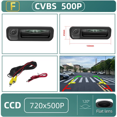 Suitable for Ford Focus hatchback sedan handle CCD night vision car reversing rear view camera AHD (Vehicle camera) - 1213-focus-hatchback-sedan-handle-ccd-cvbs-flat-lens