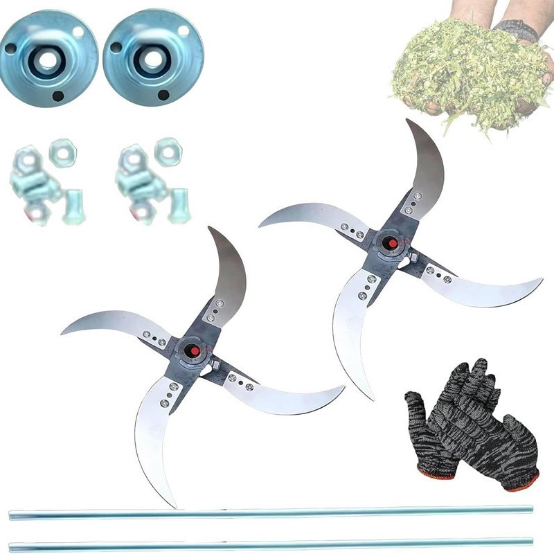 手电钻转碎菜机高效率家用农业切草机刀片可调直径蔬菜切草机刀片