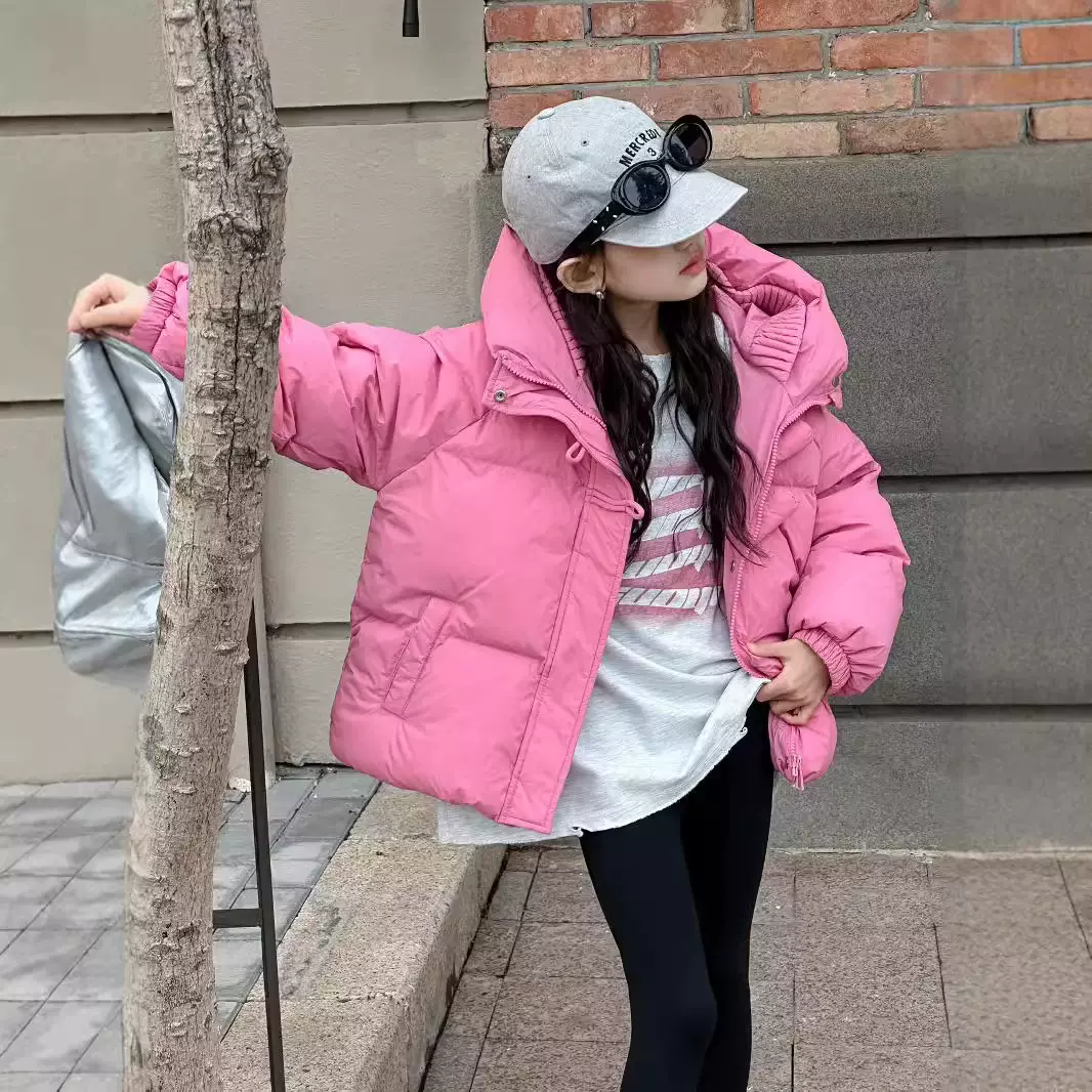 女童羽绒服冬装2024新款洋气儿童冬季加厚白鸭绒小女孩外套连帽