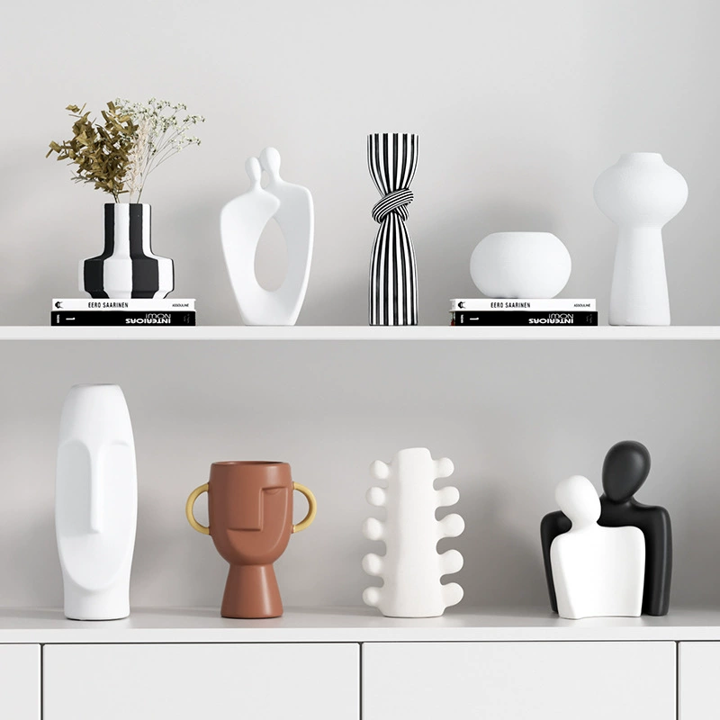 Сладкий тринадцать скандинавский стиль высокого уровня искусства мягкий орнамент украшения керамический креативный модельный дом ваза винный книжный шкаф