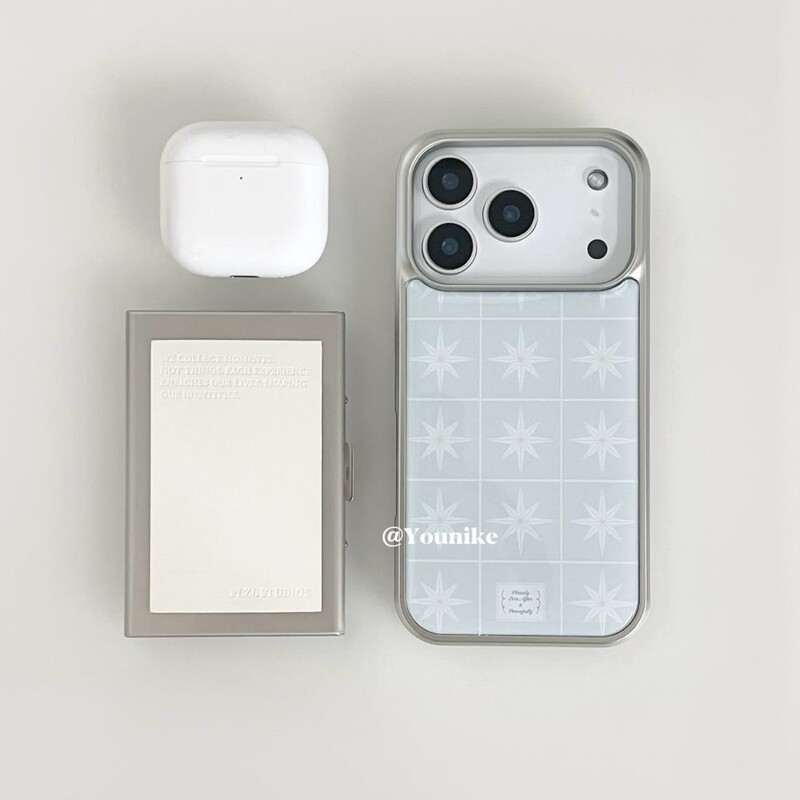 Korean Ins Early Autumn Elegant Korean Female Glitter Stars Suitable for Iphone17Air/17Promax Protective Case Apple