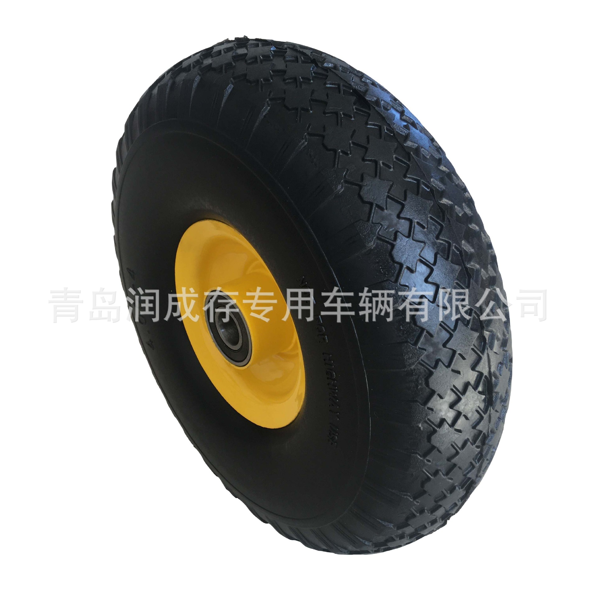 工厂直供12寸PU发泡轮12x400-4聚氨酯轮胎工具车手推车轮胎