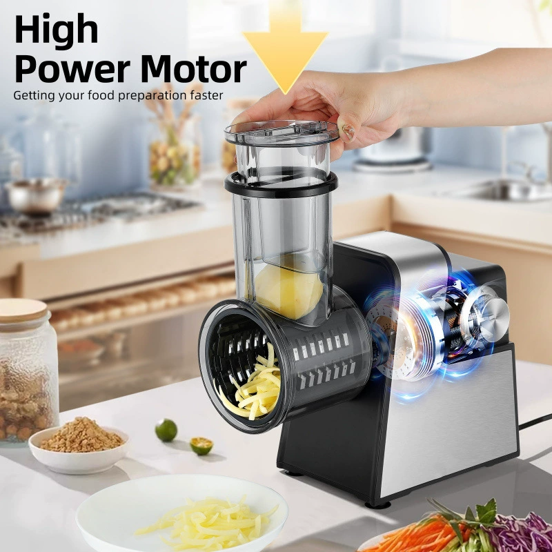 Cross-border hot-selling stainless steel fully automatic household electric vegetable cutter kitchen multi-functional home slice gratering tool