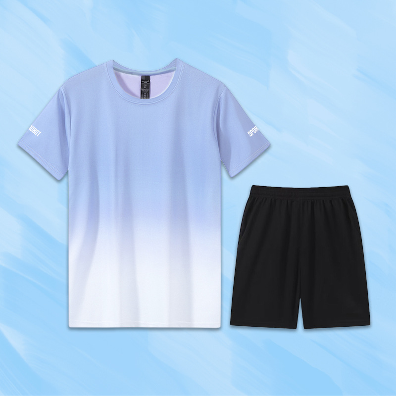 Ropa para correr, equipo, traje deportivo, ropa de fitness para hombres y mujeres, camiseta de secado rápido de seda de hielo, entrenamiento de ciclismo, ropa para correr por la mañana, primavera y verano