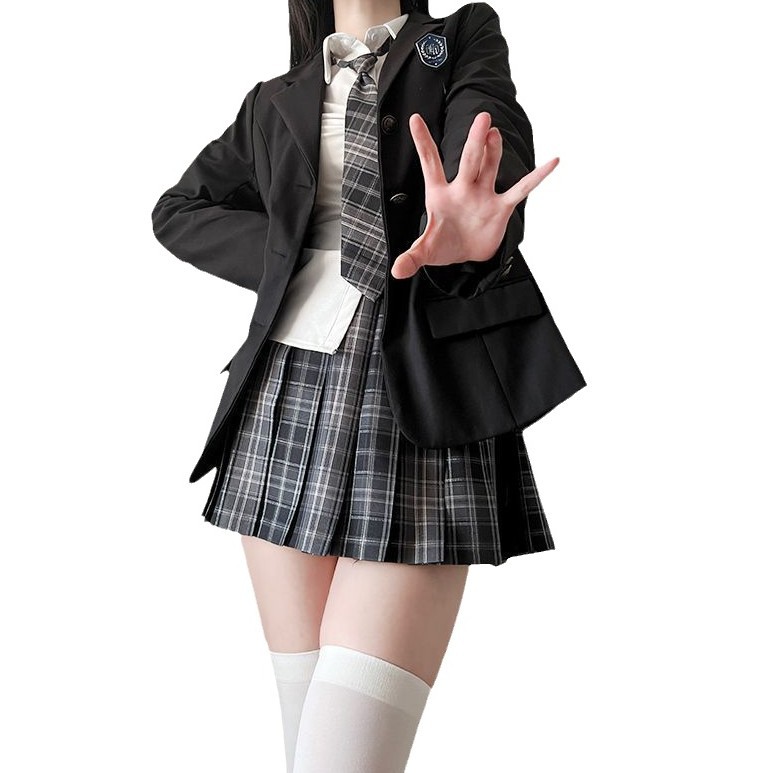 JK 유니폼 스프링 클램프 컬러 세트 재킷 대학 세트 세트 3 개 풀 세트