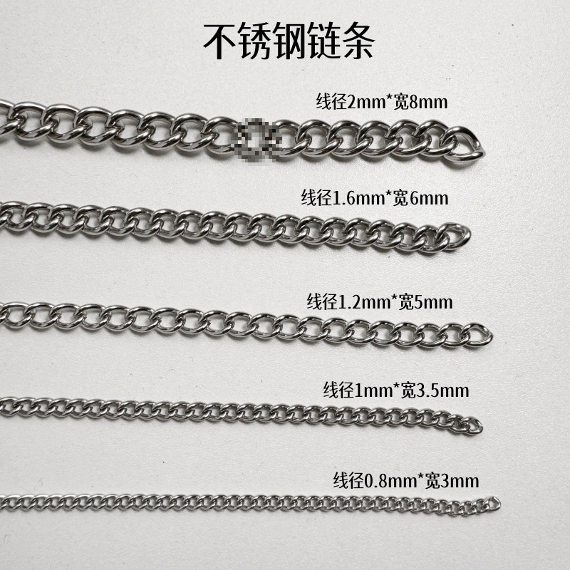 1.0-2.0mm不锈钢麻花链扭链树牌链广告吊牌吊链挂链无焊接垒德株