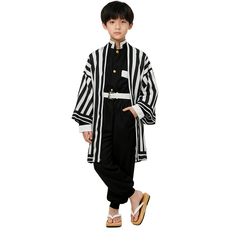 鬼灭之刃炭治郎弥豆子我妻善逸富冈义勇儿童万圣节cosplay服|undefined