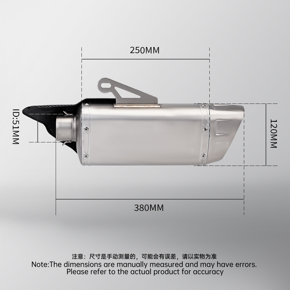 K10 Tail General Exhaust Pipe 51MM Non-destructive Installation CBR650R ZX4R 800 321R 250RR