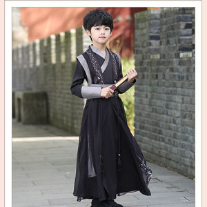 Children hanfu boy outfit ancient Chinese wind childe master suit boy Chinese costumes ancient prince warrior swordsman photos clothes