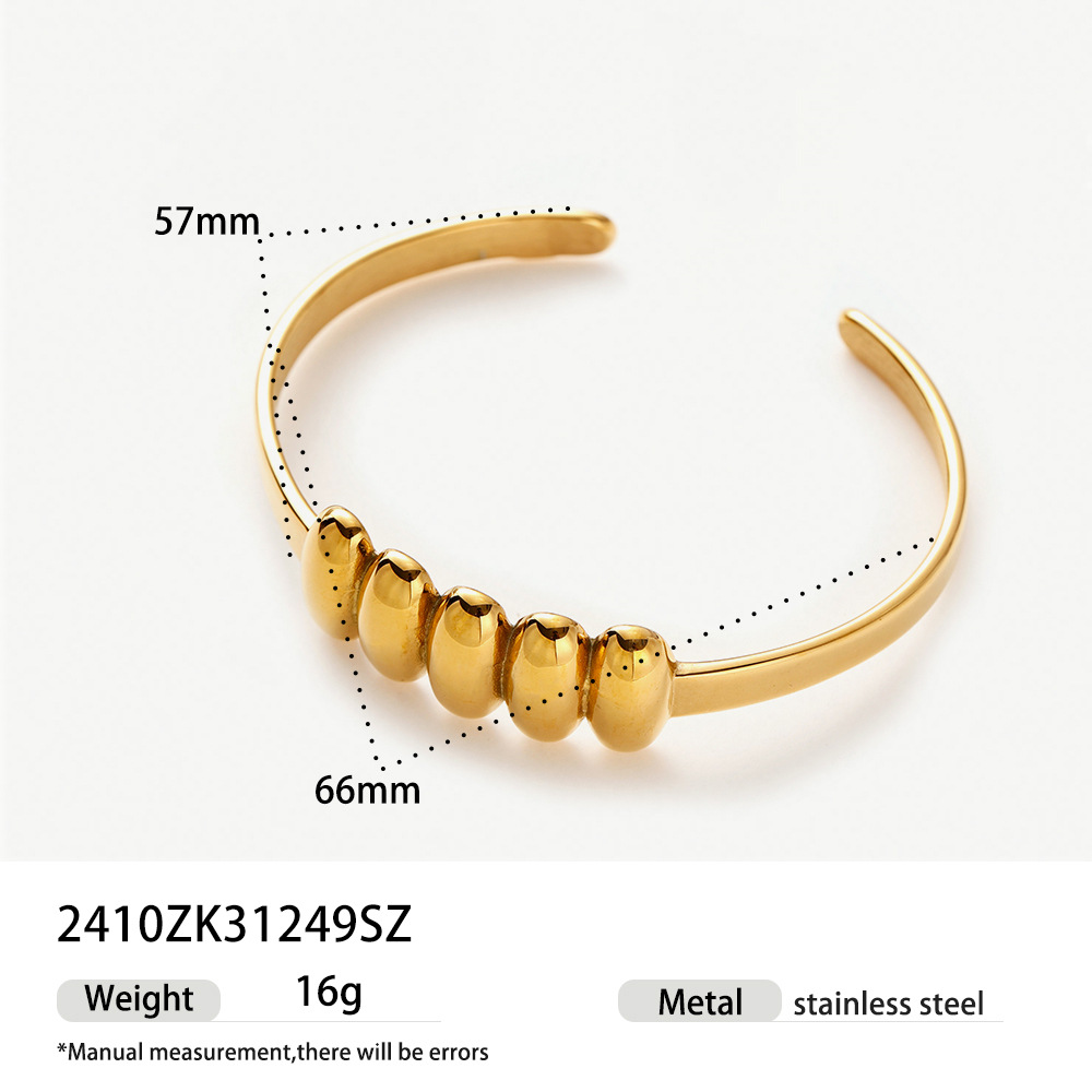 Tina transfronteriza Europa y los Estados Unidos inins estilo pulsera de acero inoxidable mujer alta sensación de diseño de personalidad pulsera de oro de 18 quilates joyas