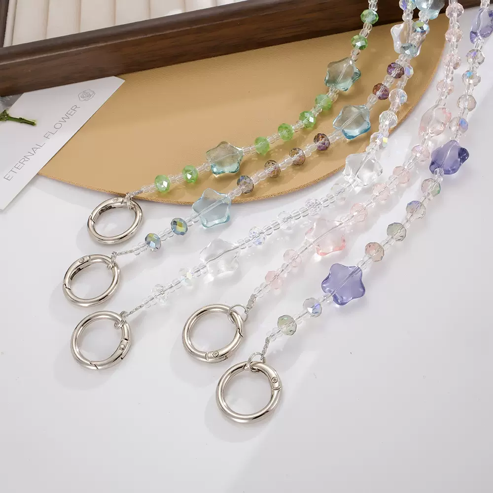 小众ins五角星手工串珠可替换包包斜挎链高级感可背手机挂件挂链