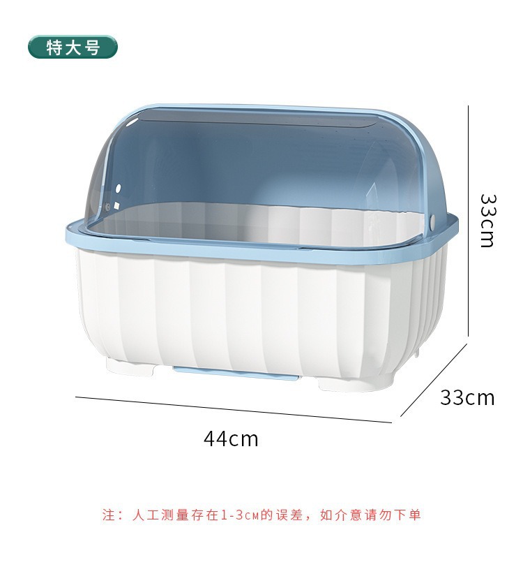 Tableware saklama kutusu kapaklı, drenajlı raf