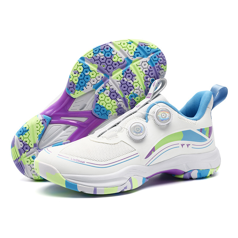 Men's And Women's Badminton Table Shoes, Low-top Leather Sports With Swivel Buckle, Volleyball Tennis Shoes_vogvips.com