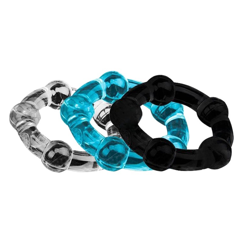 Beaded Ring Penis Ring Crystal Ring Wrap Ring Tricolor Ring Male Adult Sex Products