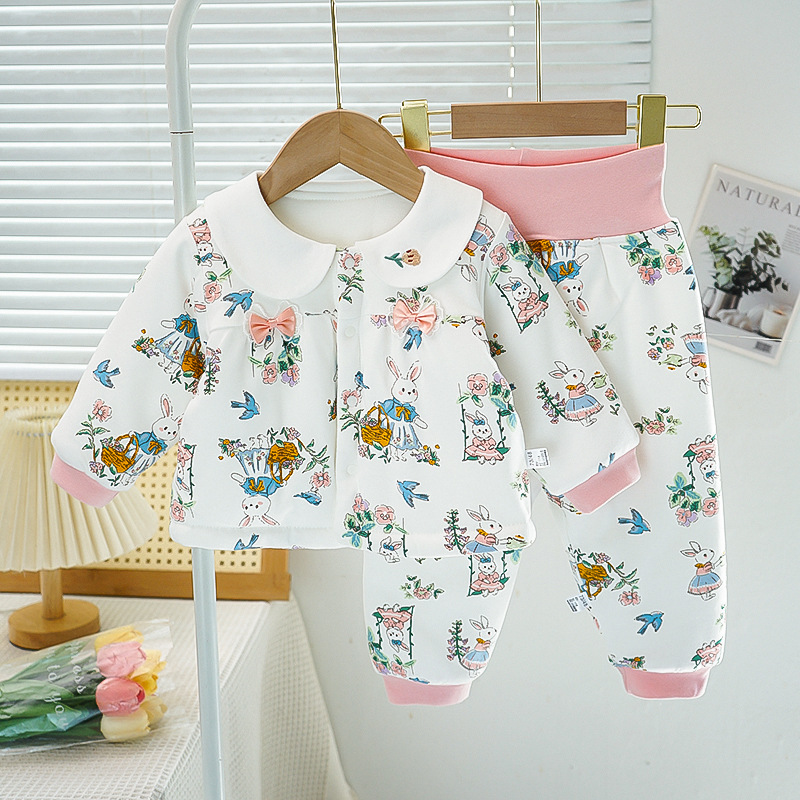 Princess rabbit-cotton clothes set