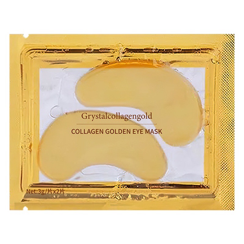 24K Gold Eye Mask Cross-Border E-Commerce Foreign Trade Collagen Fine Wrinkle Improvement Hydrogel Gold Eye Mask