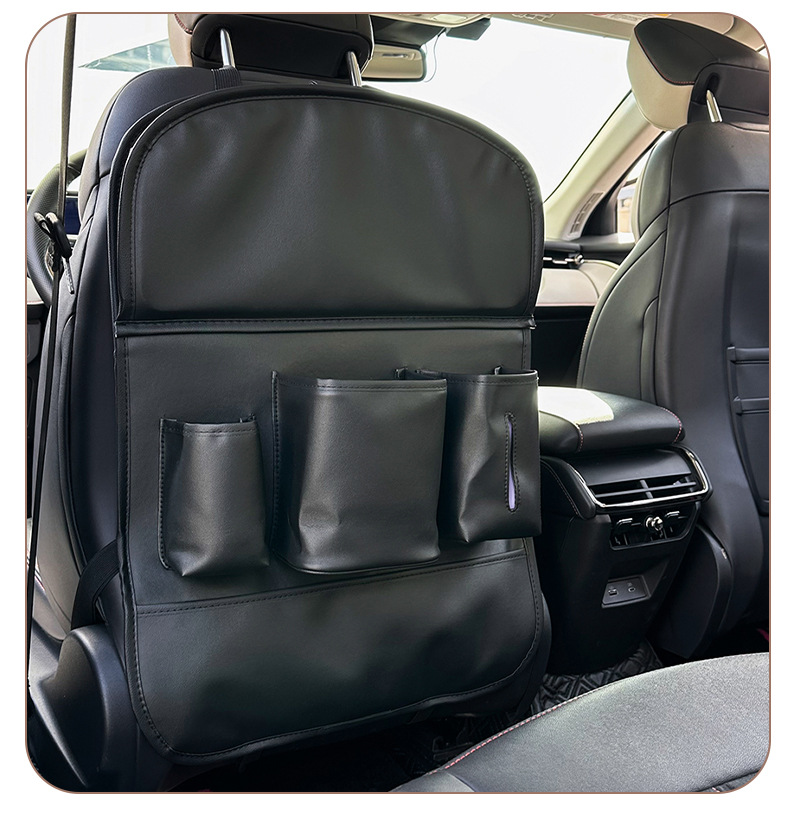 Blue Rain Car Folding Table Board Car Storage Hanging Bag Leather Car Trash Can Multifunctional Dining Table Storage Bag