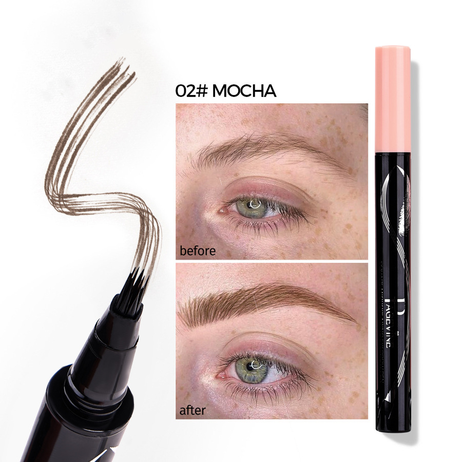 Lápiz de cejas PAGE VINE de Amazon, resistente al agua, al sudor, de larga duración, no se corre y crea cejas distintas y de aspecto natural.