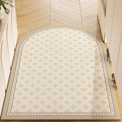 French minimalist style entryway mat, door mat with washable leather material, suitable for home use, anti-slip and wear-resistant indoor mat