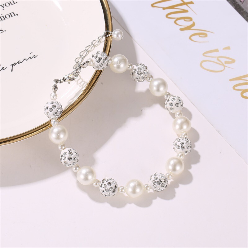 Korean Style Creative Simple Pearl Bracelet Niche Creative Design Sense Beaded Bracelet Sweet Shambhala Bracelet for Women