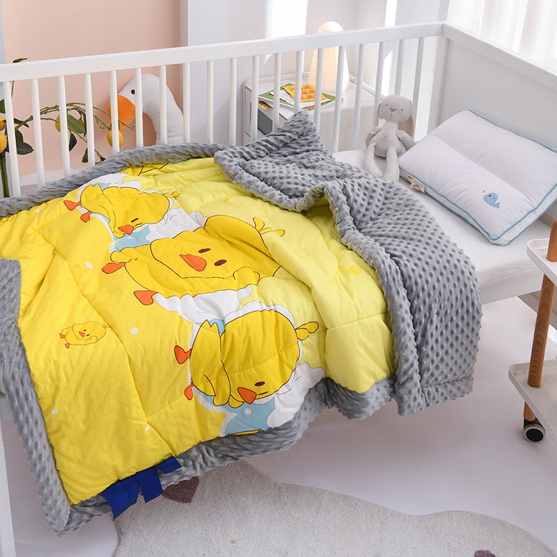 Beanbean Winter Full Cotton Soybean Fiber Blanket Baby Children Cartoon Nap Warmth Thick Nap Milk Fleece