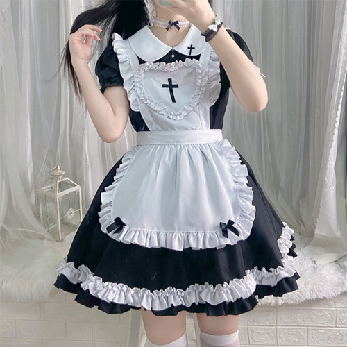  new Japanese classic short-sleeved maid cute Japanese maid cosplay women's maid dress