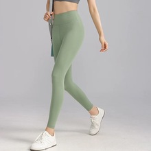 新款裸感蜜桃臀紧身裤子弹性女高腰透气提臀瑜伽裤高品质同款翘臀